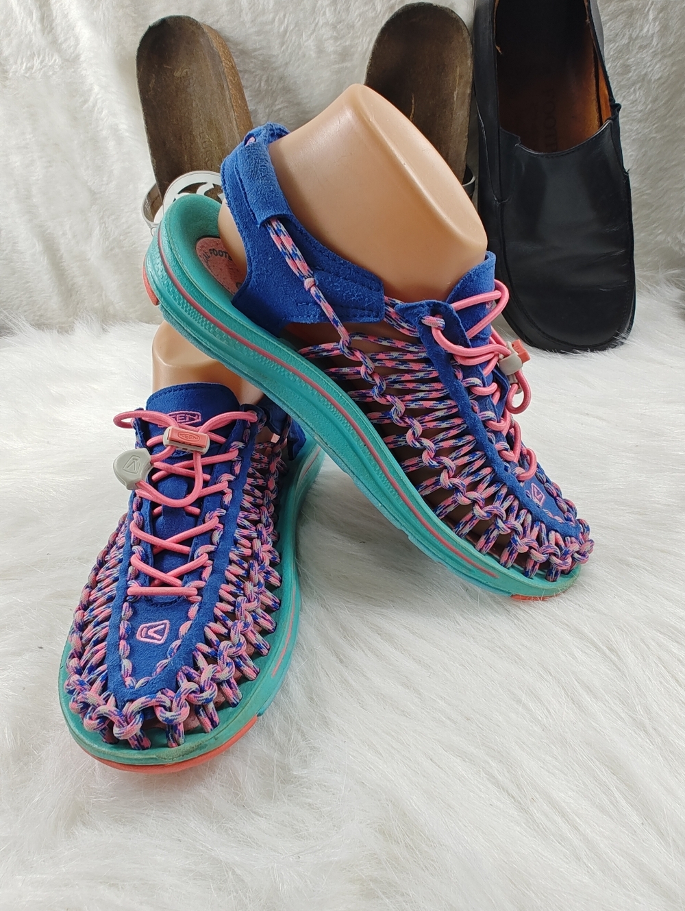 Keen UNEEK Multicolor Water Sandals Women Size 6.5 Braided Cord Comfort Outdoor - Picture 3 of 12